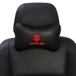 Подушка под шею черная с вышивкой 