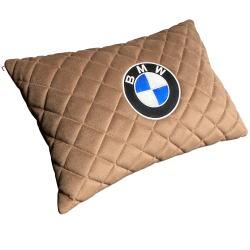 Подушка из алькантары с вышивкой 