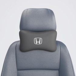 Подушка под шею серая с вышивкой 